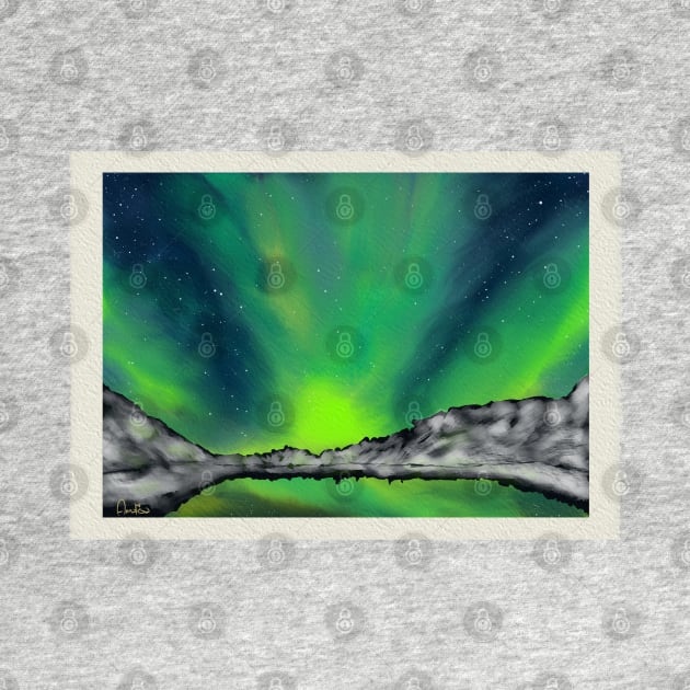 The Green Northern Lights. Artwork by Annalisa Amato by annalisaamato